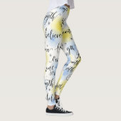 Kraft glaubt nahtloses Muster Leggings (Rechts)