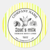 Kraft Goat's Milk Soap Label | Goat Logo Runder Aufkleber (Vorderseite)