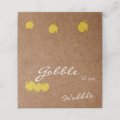 Kraft Gobble Til You Wobble Erntedank Table Platzkarte (Außenseite Aufgefaltet)