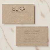 Kraft Gold Dots Designer Business Card Visitenkarte