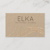 Kraft Gold Dots Designer Business Card Visitenkarte (Vorderseite)