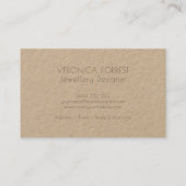 Kraft Gold Dots Designer Business Card Visitenkarte (Rückseite)