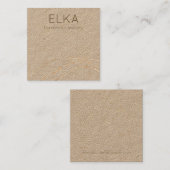 Kraft Gold Dots Square Erring Display Card Quadratische Visitenkarte (Vorne/Hinten)