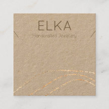 Kraft Gold Dots Square Nekklace Display Card