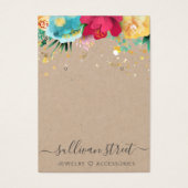 Kraft Gold Floral Ohrringe Schmuck Display Card (Vorderseite)