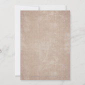 Kraft gold Lace elegante rustikale Landhochzeit Einladung (Rückseite)