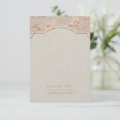 Kraft gold Lace rustic Land Hochzeit danke (Stehend Vorderseite)