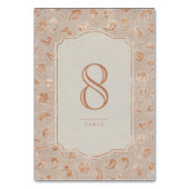 Kraft gold Lace rustikale Country Hochzeitstisch K Tischnummer (Rückseite)