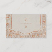 Kraft gold Lace rustikale Hochzeitsszenarien Platz Platzkarte (Rückseite)