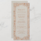 Kraft gold Lace rustikales Land Hochzeitsmenü Menükarte (Vorne/Hinten)