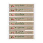 Kraft Green Brush Script Vintag LKW Weihnachten (Bogen)