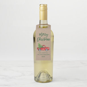 Kraft Green Brush Script Vintag Truck Flaschenanhänger