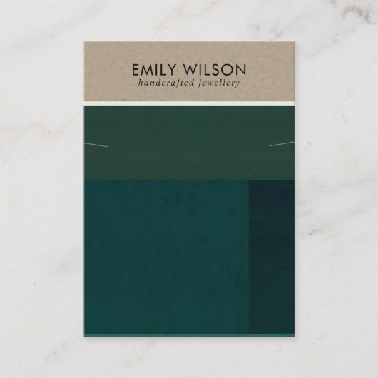 KRAFT GREEN FARBBLOCK NECKLACE BRACELET DISPLAY VISITENKARTE (Vorderseite)