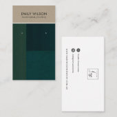 KRAFT GREEN FARBBLOCK STUD ARRING DISPLAY CARD VISITENKARTE (Vorne/Hinten)
