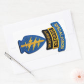 Kraft-grüne Barette SF SFG SOF-Veterane Rechteckiger Aufkleber (Umschlag)