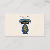 Kraft-grüne Barette SFG SF SOF untersucht Flecken Visitenkarte (Rückseite)