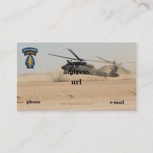 Kraft-grüne Barette SFG SF SOF untersucht Flecken Visitenkarte (Vorderseite)