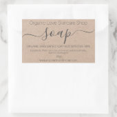 Kraft Handgefertigte Seife Rechteckiger Aufkleber (Tasche)