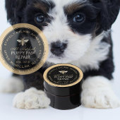 Kraft Handgeschriebenes Bienenwachsprodukt Schwarz Runder Aufkleber