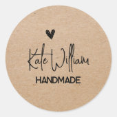  kraft handmade by heart stickers  (Vorderseite)