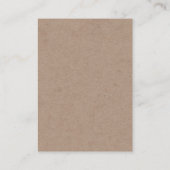 Kraft Handmade Ohrringe Schmuck Display Card Visitenkarte (Rückseite)