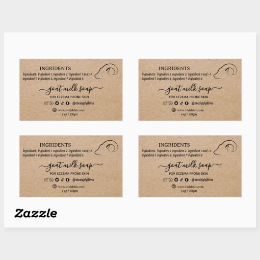 Kraft-Hausgeflügel-Seifenetikett-Aufkleber Rechteckiger Aufkleber (Blatt)