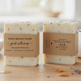 Kraft-Hausgemachte Bauchband-Seifenverpackung Einladungsbanderole