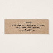 Kraft-Hemisphade-Granola-Etikett (Rückseite)