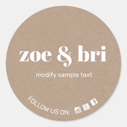 Kraft hinzufügen runder aufkleber (Vorderseite)