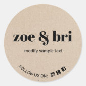 Kraft hinzufügen runder aufkleber (Vorderseite)