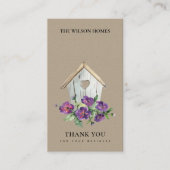 KRAFT HOLZPLATZ BIRD HOTEL DANK IHR REALTOR VISITENKARTE (Vorderseite)