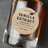 Kraft Homemade Vanilla Extract Round-Label Runder Aufkleber