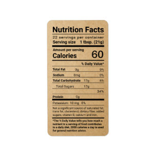 Kraft Honey Nutrition - Adressetikett