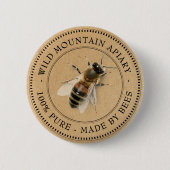Kraft Honeybee Apiary Farmer's Market Button (Vorderseite)