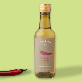 Kraft Hot Sauce Label Aufkleber - Chili Pepper