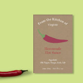 Kraft Hot Sauce Label Aufkleber - Chili Pepper