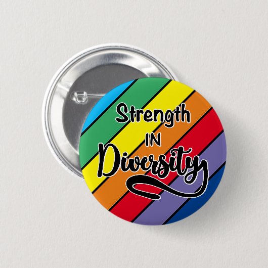 "Kraft im Diversity" Rainbow-Inklusivität Button (Vorne & Hinten)