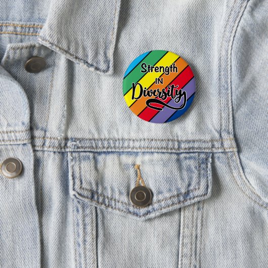 "Kraft im Diversity" Rainbow-Inklusivität Button (Beispiel)
