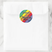"Kraft im Diversity" Rainbow-Inklusivität Runder Aufkleber (Tasche)