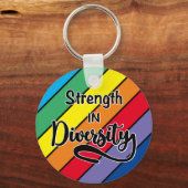 "Kraft im Diversity" Rainbow-Inklusivität Schlüsselanhänger (Rückseite)
