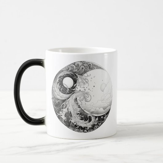 „Kraft im Gleichgewicht“ 15 oz Kaffeetasse (Links)