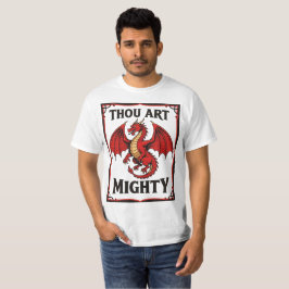 Kraft im Verteidigung Rugby Roter Drache T-Shirt