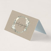 KRAFT IVORY WHITE FLORAL BUNCH WEDING PLATZKARTEN (Rückseite)
