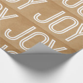 Kraft Joy Wrapping Paper, Tan Geschenkpapier (Ecke)