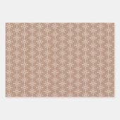 Kraft Kariert, Schneeflocken und Sterne Geschenkpapier Set (Vorderseite 2)