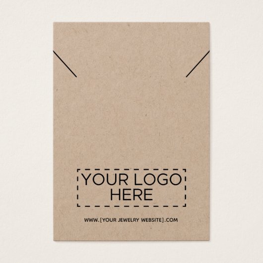 Kraft-Kette Hinzufügen Ihrer Logo-Schmuckkarte (Vorderseite)
