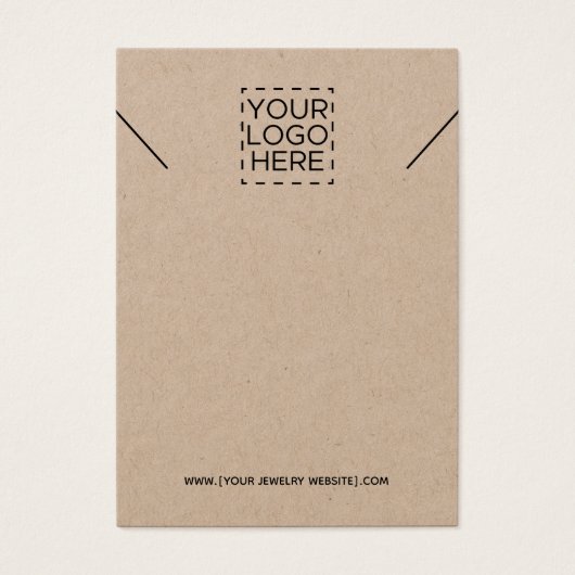 Kraft-Kette Hinzufügen Ihrer Logo-Schmuckkarte (Vorderseite)