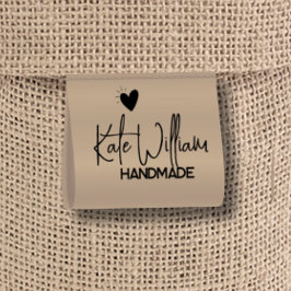Kraft-Kleidungsetikett für handgefertigte Ware Satinband