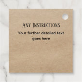 Kraft Laurel handgefertigt mit Liebe-Geschenketike Geschenkanhänger (Rückseite)