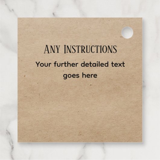 Kraft Laurel handgefertigt mit Liebe-Geschenketike Geschenkanhänger (Rückseite)